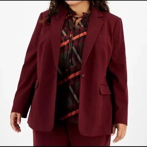 NWT Bar III burgundy Women's Blazer